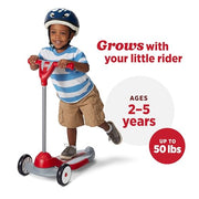 Radio Flyer My 1st Scooter, For Kids 2-5 Years Old, Red | Extra Wide Base for Balance, 2 Front Wheels for Added Stability, Easy to Use Foot Brake, (Amazon Exclusive)