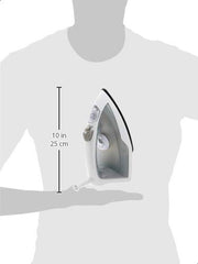 Amazon Basics 1200W 10” Steam Iron, With Non-Stick Teflon Soleplate, 5 Fl Oz Water Tank (150 ML), Auto Shut-Off, Anti-Drip, Anti-Calcification, Thermostat, 6.5Ft Cord, Gray