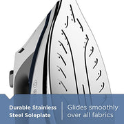 BLACK+DECKER Allure Professional Steam Iron for Clothes | Powerful steam iron with stainless soleplate, precision tip, vertical steam and automatic shutoff.