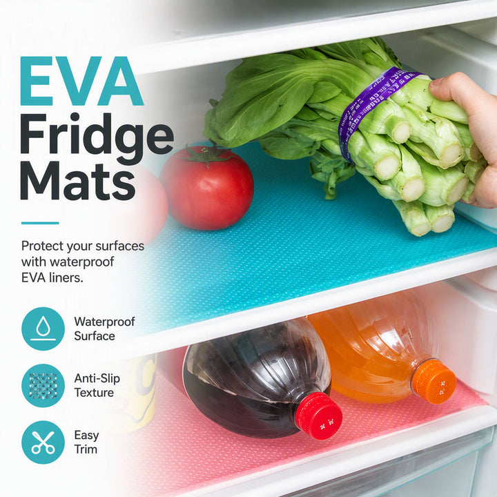 🧊🛡️ Waterproof Fridge Shelf Liners – Non-slip, easy-clean & food-safe – Keeps fridge shelves fresh & organized ✨